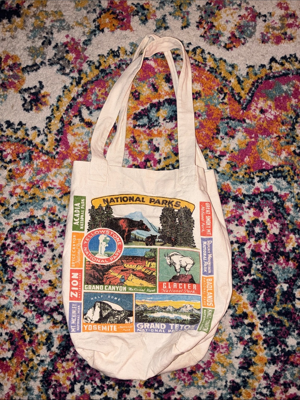 National Parks Canvas Tote Bag - Cream
